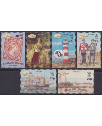 F-EX56117 FALKLAND IS MNH 2001 QUEEN VICTORIA AGE SHIP.