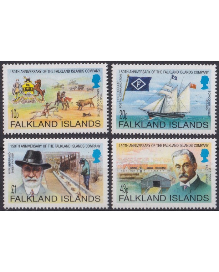 F-EX56119 FALKLAND IS MNH 2002 150th ANNIV FALKLAND IS Co. SHIP.