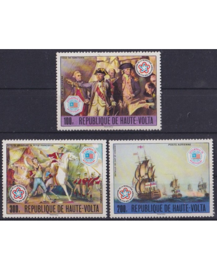 F-EX56126 UPPER VOLTA MNH 1977 BICENTENARY OF AMERICAN REVOLUTION SHIP.