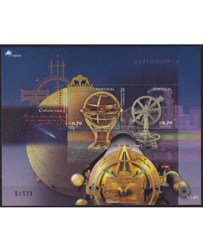 F-EX55741 PORTUGAL MNH 2002 ASTRONOMY ARTEFACTS TEODOLITO.