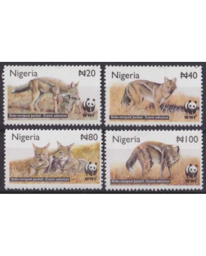 F-EX56022 NIGERIA MNH 2003 WWF FAUNA WILDLIFE JACKAL.