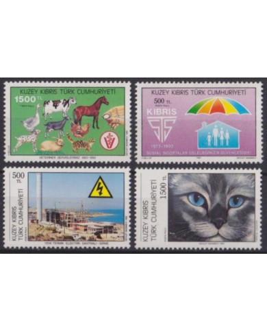 F-EX56016 CYPRUS TURKEY MNH 1992 FAUNA WILDLIFE FELINE CATS.