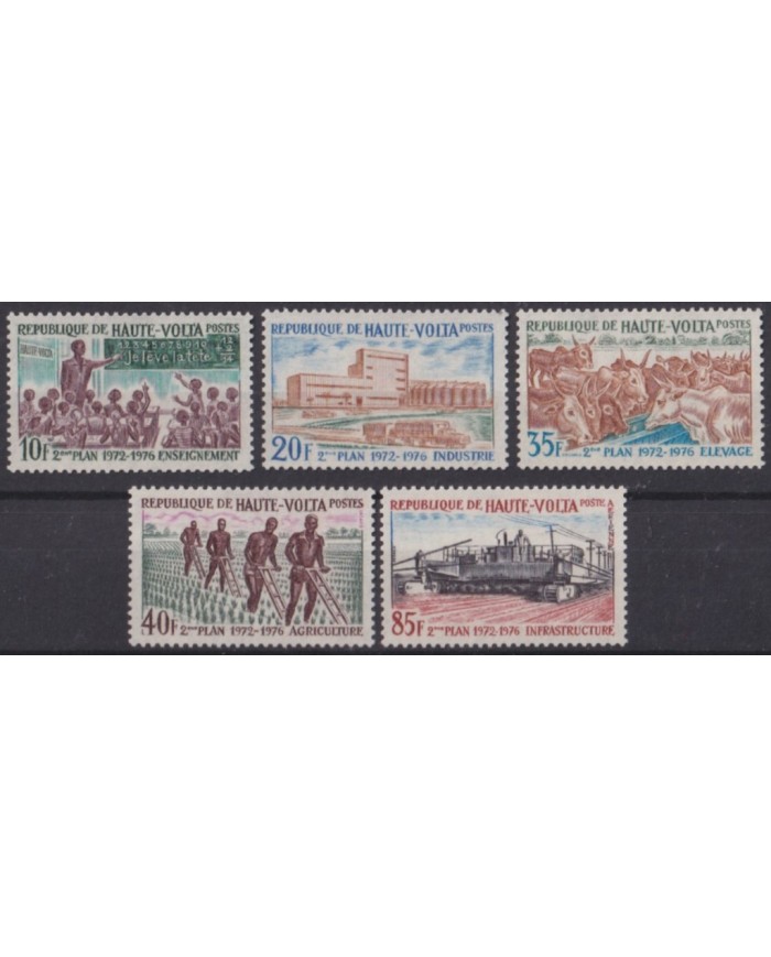 F-EX56030 UPPER VOLTA MNH 1972 2th PLAN OF ENVIRONMENT LITERACY COW INDUSTRY.