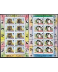 F-EX55727 GUINEE GUINEA MNH 1989 WWF MONKEY SHEET.
