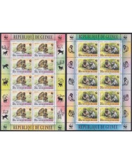 F-EX55727 GUINEE GUINEA MNH 1989 WWF MONKEY SHEET.