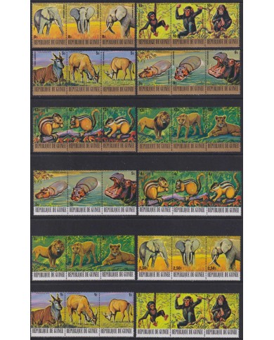 F-EX55737 GUINEA MNH 1977 WILDLIFE MONKEY HYPPO ANTELOPE SQUIRREL.