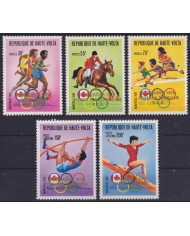 F-EX56166 UPPER VOLTA MLH 1977 WINNER OVERPRINT OLYMPIC GAMES MONTREAL ATHLETISM EQUESTRIAN.