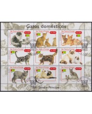 F-EX54081 SAO TOME I PRINCIPE USED 2004 CATS SPECIAL SHEET.