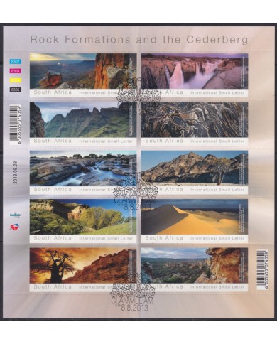 F-EX54090 RSA SOUTH AFRICA FINE USED 2013 ROCK FORMATION & THE CEDERBERG  SHEET.