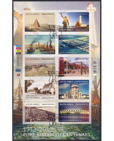 F-EX54091 RSA SOUTH AFRICA FINE USED 2013 PORT ELIZABETH CENTENARY SHIP SHEET.