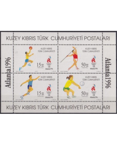 F-EX56146 CYPRUS TURKEY MNH 1996 OLYMPIC GAMES ATLANTA BASKET JAVELIN VOLLEYBAL.