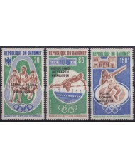 F-EX56157 DAHOMEY MLH 1972 MUNICH OLYMPIC RUNNING ATHLETISM WINNER OVERPRINT.
