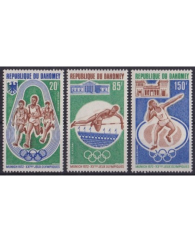 F-EX56156 DAHOMEY MLH 1972 MUNICH OLYMPIC RUNNING ATHLETISM.