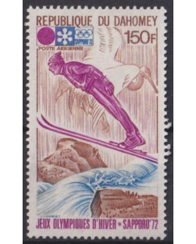 F-EX56155 DAHOMEY MLH 1972 SAPPORO WINTER OLYMPIC GAMES SKI.