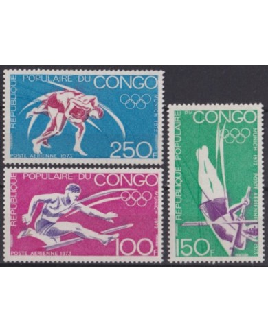 F-EX56277 CONGO MNH 1973 MUNICH OLYMPIC GAMES ATHLETISM JUDO.