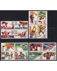 F-EX56305 USA MNH 1983-84 LOS ANGELES OLYMPIC GAMES ATHLETISM CYCLING ARCHERY SOCCER.