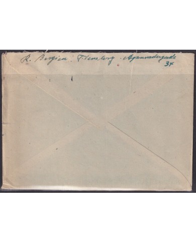 F-EX56528 GERMANY BIZONE 1948 TO DANMARK 10 +20pf SPECIAL CANCEL KLASSENLOTTERIE
