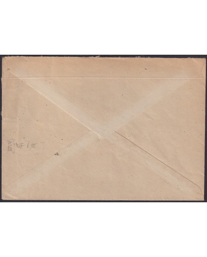 F-EX56530 GERMANY OCCUPATION ZONE BIZONE 1948 BUILDING 5 + 15pf COVER AACHEN.