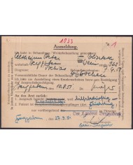 F-EX56532 GERMANY OCCUPATION ZONE BIZONE 1951 BUILDING 4pf CARD BERGZABERN.