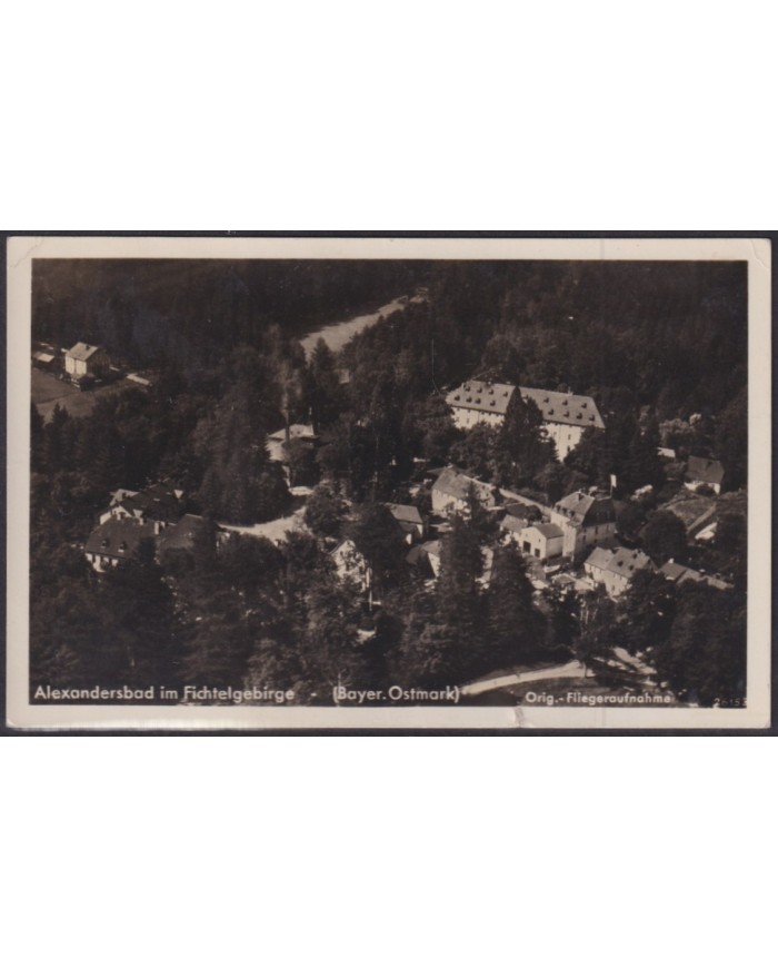 F-EX56535 GERMANY OCCUPATION ZONE BIZONE 1948 4pf SPECIAL CANCEL WUNSIEDEL POSTCARD.