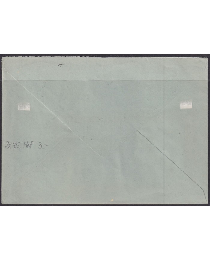 F-EX56537 GERMANY OCCUPATION ZONE BIZONE 1952 BUILDING 5pf COVER WITTEN RUHR.