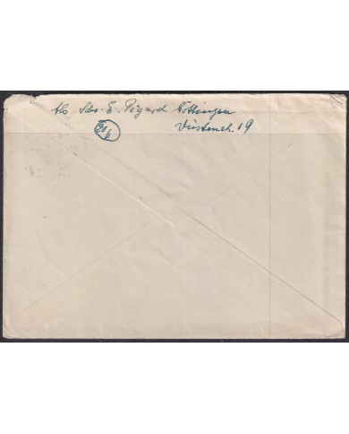 F-EX56540 GERMANY OCCUPATION ZONE BIZONE 1951 BUILDING 10pf COVER GUTTINGEN.