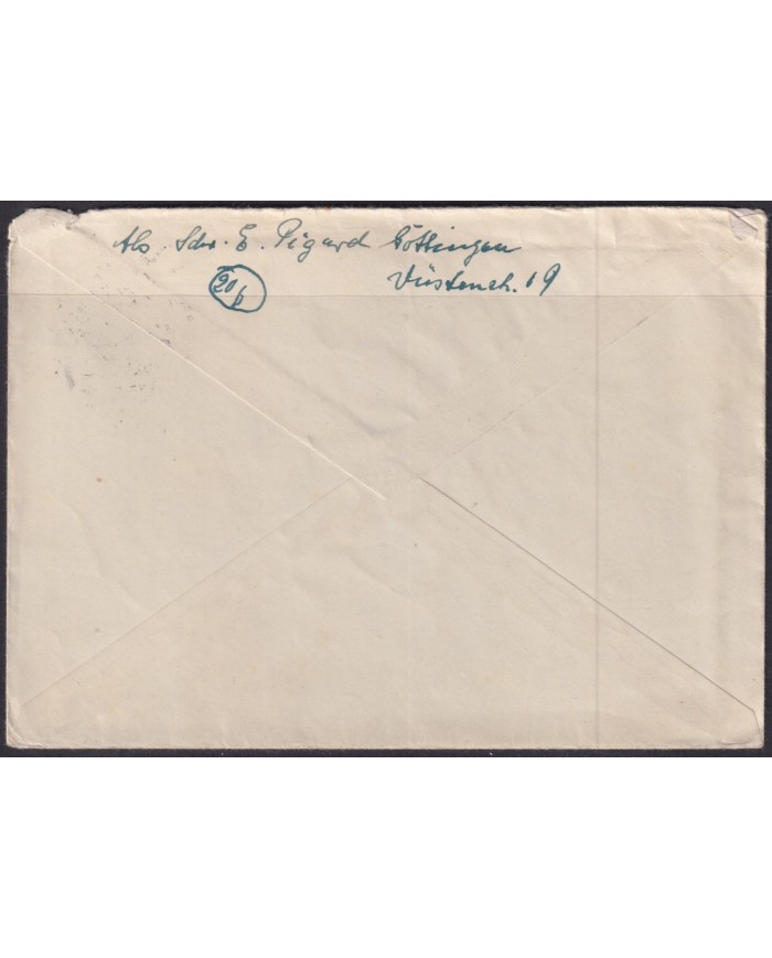 F-EX56540 GERMANY OCCUPATION ZONE BIZONE 1951 BUILDING 10pf COVER GUTTINGEN.
