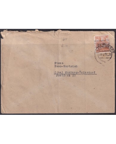 F-EX56542 GERMANY OCCUPATION BIZONE 1948 OVERPRINT TIPE II. 24pf COVER HAGEN HASPE.