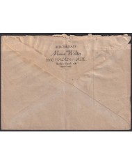 F-EX56542 GERMANY OCCUPATION BIZONE 1948 OVERPRINT TIPE II. 24pf COVER HAGEN HASPE.