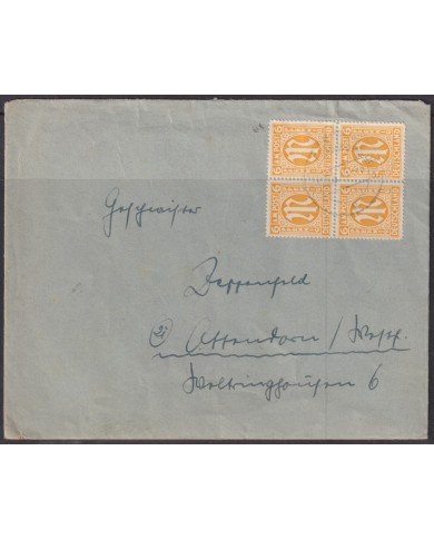 F-EX56549 GERMANY OCCUPATION ZONE BIZONE AM POST 1946 6pf COVER.