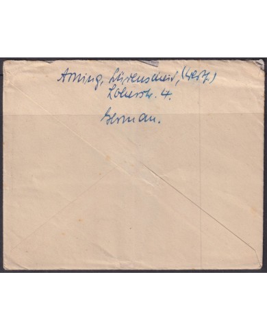 F-EX56558 GERMANY OCCUPATION ZONE BIZONE AM POST 1946 12pf OBERRAHMEDEM COVER.