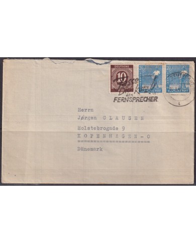 F-EX56609 GERMANY OCCUPATION ZONE ASS POST 1946 16pf SPECIAL CANCEL STTUGGART.
