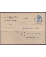 F-EX56610 GERMANY OCCUPATION ZONE ASS POST 1948 12pf DORTMUNG MENGEDE CARD.
