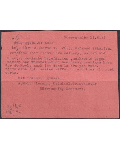 F-EX56611 GERMANY OCCUPATION ZONE ASS POST 1948 2+10pf CARD CANCEL WIETZE.