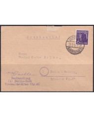 F-EX56613 GERMANY OCCUPATION ZONE ASS POST 1947 6pf IMPRESOS BERLIN.