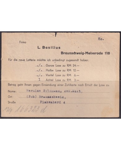 F-EX56614 GERMANY OCCUPATION ZONE ASS POST 1948 6pf CARD CANCEL BRAUNSCHWEIG.