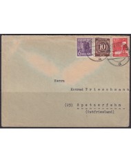F-EX56619 GERMANY OCCUPATION ZONE ASS POST 1948 6+8+10pf COVER FRIELENDORF.