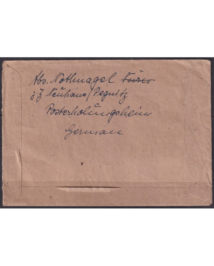 F-EX56616 GERMANY OCCUPATION ZONE ASS POST 1947 24pf HANNOVER SPECIAL CANCEL FAIR.