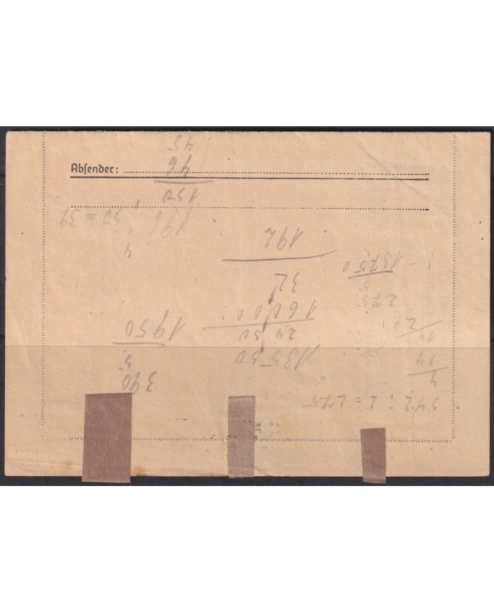 F-EX56617 GERMANY OCCUPATION ZONE ASS FELDPOST 1947 CENSORSHIP KESSEL.