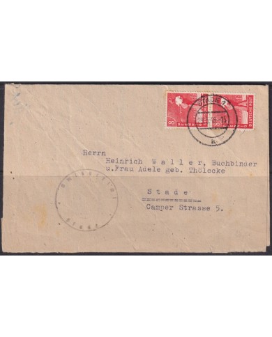 F-EX56626 GERMANY OCCUPATION ZONE ASS MILITAR POST 1948 8pf STADE 1.