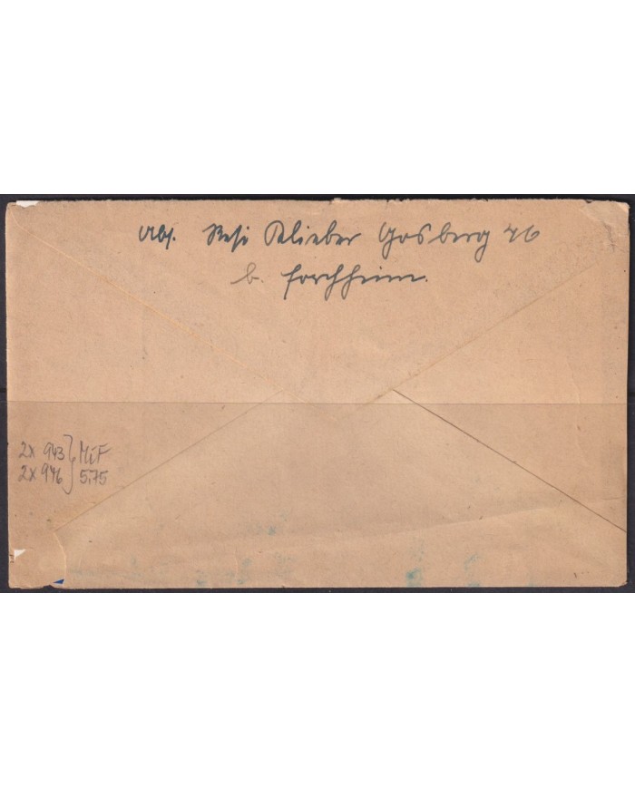 F-EX56627 GERMANY OCCUPATION ZONE ASS POST 1948 2+10pf OBERFR.