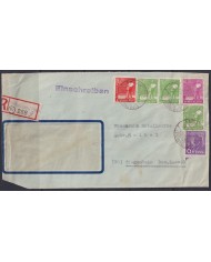 F-EX56629 GERMANY OCCUPATION ZONE ASS POST 1948 6+8+10+40pf REG MUHIHAUSEN COVER.