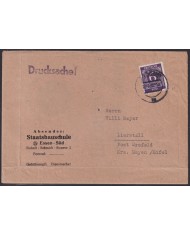 F-EX56587 GERMANY OCCUPATION BIZONE 1948 6pf DRUCHSACHE ESSEN SUD.