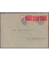 F-EX56593 GERMANY OCCUPATION BIZONE 1948 8pf REMSCHEID LENNEP COVER