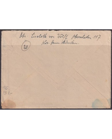 F-EX56598 GERMANY OCCUPATION BIZONE 1947 24pf GOTTINGEN COVER.