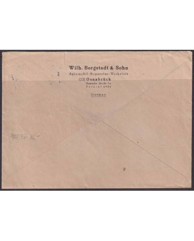 F-EX56601 GERMANY OCCUPATION BIZONE 1946 25pf HAMBURG SPECIAL CANCEL COVER.