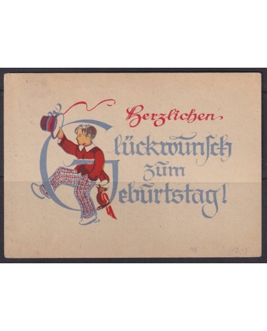F-EX56604 GERMANY OCCUPATION BIZONE 1946 10pf ESCHWEGE ENGRAVING CARD.