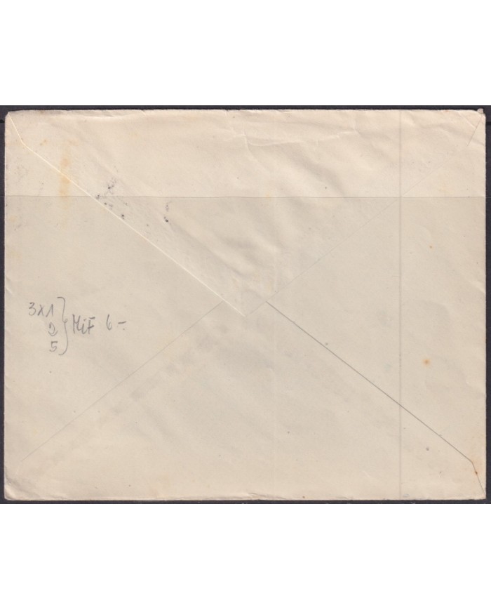 F-EX56579 GERMANY BADEN FRANCE OCCUPATION 1947 20pf SKI CANCEL HINTERZARTEN.