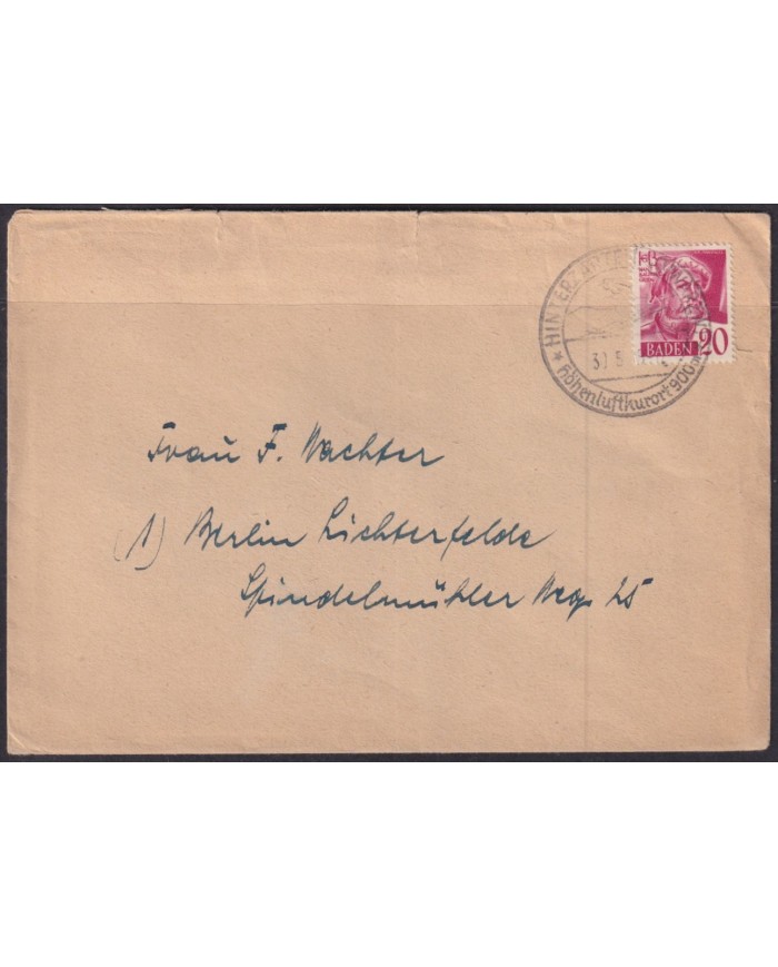 F-EX56580 GERMANY BADEN FRANCE OCCUPATION 1947 BADEN BADEN COVER.