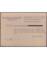 F-EX56565 GERMANY BADEN FRANCE OCCUPATION 1948 12pf BERGZABERN SPECIAL CARD.